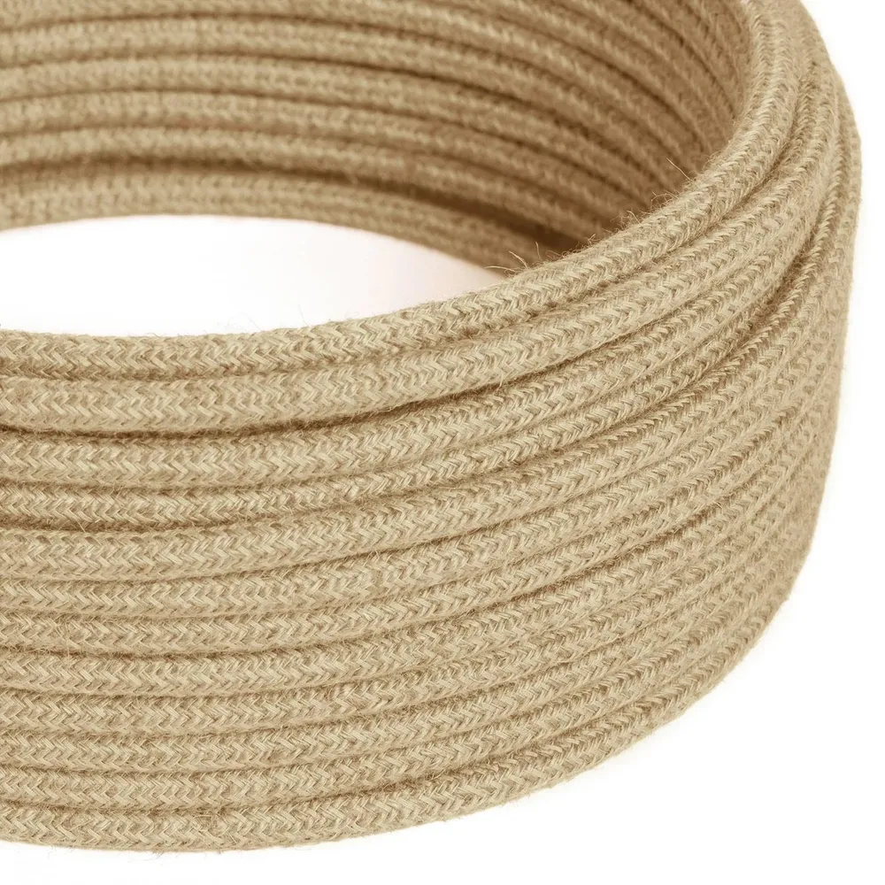 Câble électrique recouvert de tissu - Jute RN06 - Certifié UL