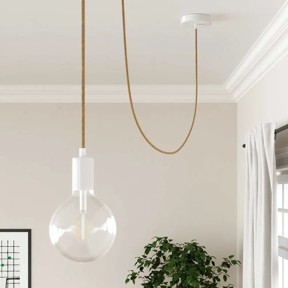 Câble électrique recouvert de tissu - Jute RN06 - Certifié UL