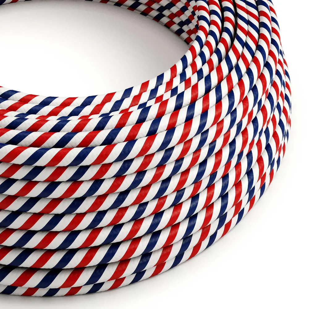 Câble électrique rond Vertigo HD recouvert de tissu Paris ERM57