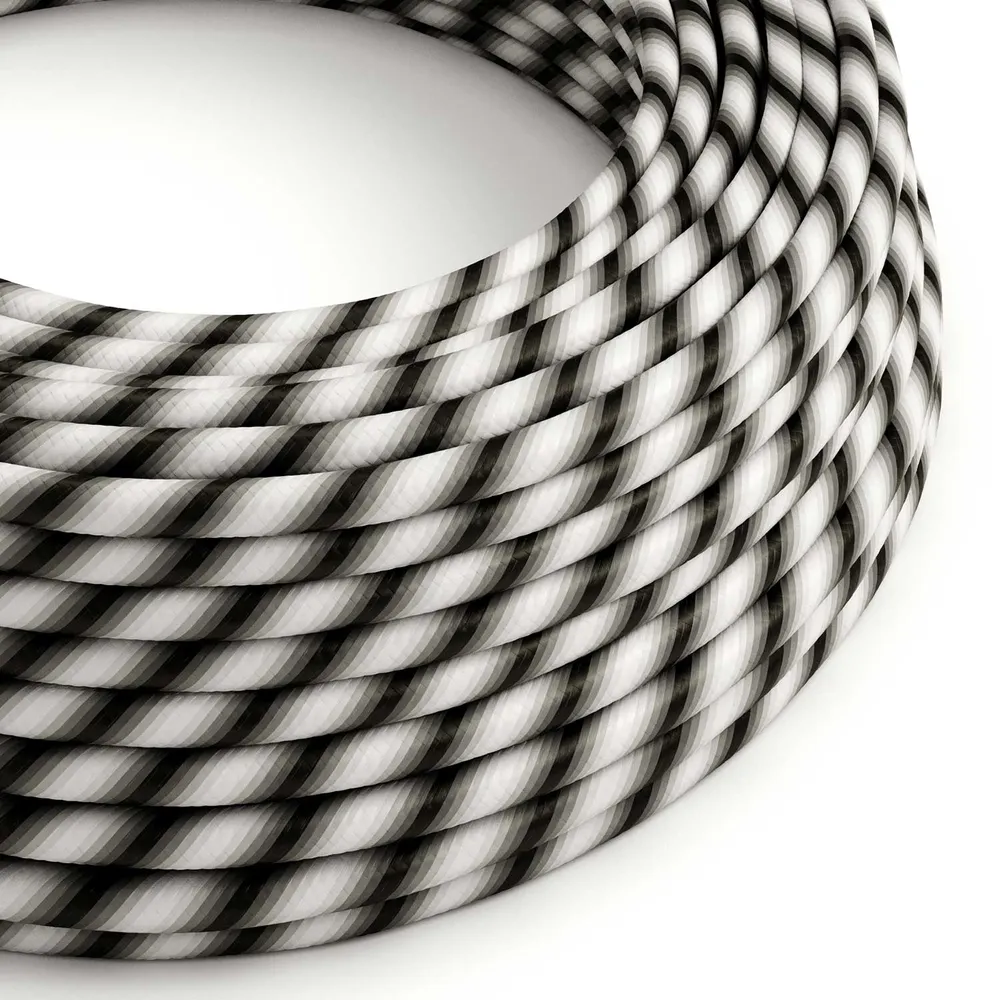 Câble électrique rond Vertigo HD recouvert de tissu Mr Gray ERM63