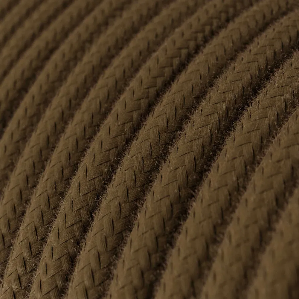 Câble recouvert de tissu - Coton Marron RC13 - Homologué UL