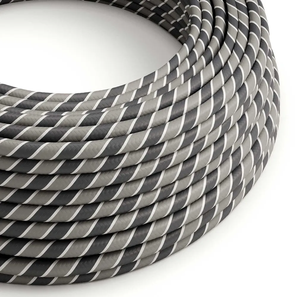 Câble rond électrique Vertigo HD recouvert de tissu Ironman ERM44