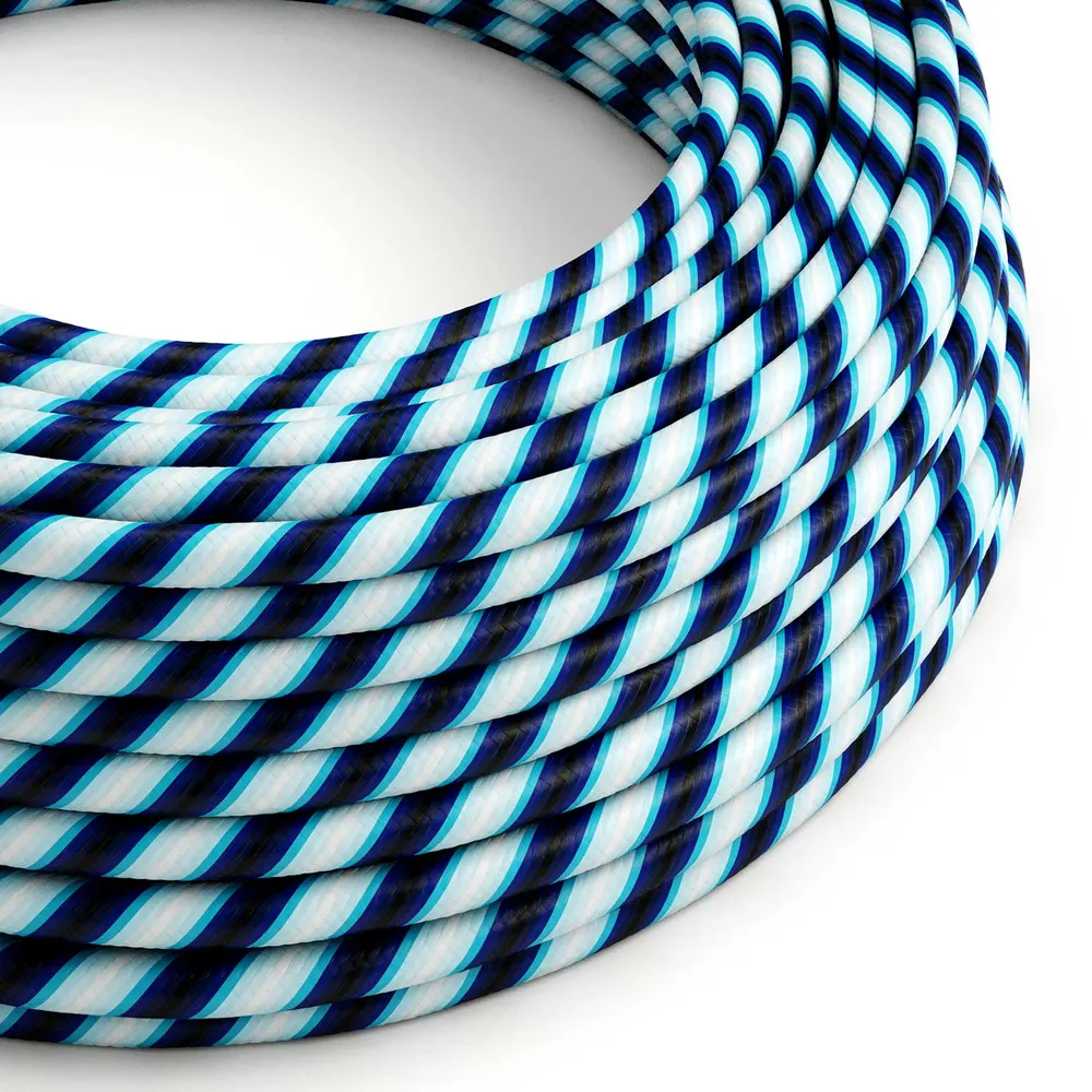 Câble rond Vertigo HD recouvert de tissu Mr Blue ERM60