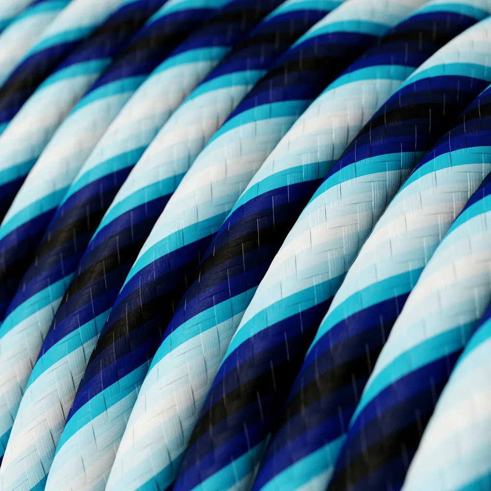 Câble rond Vertigo HD recouvert de tissu Mr Blue ERM60