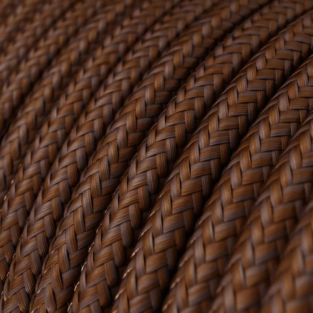 Câble textile pour éclairage couleur Rouille - L’Original Creative Cables, idéal pour lampes classiques et modernes - RM36