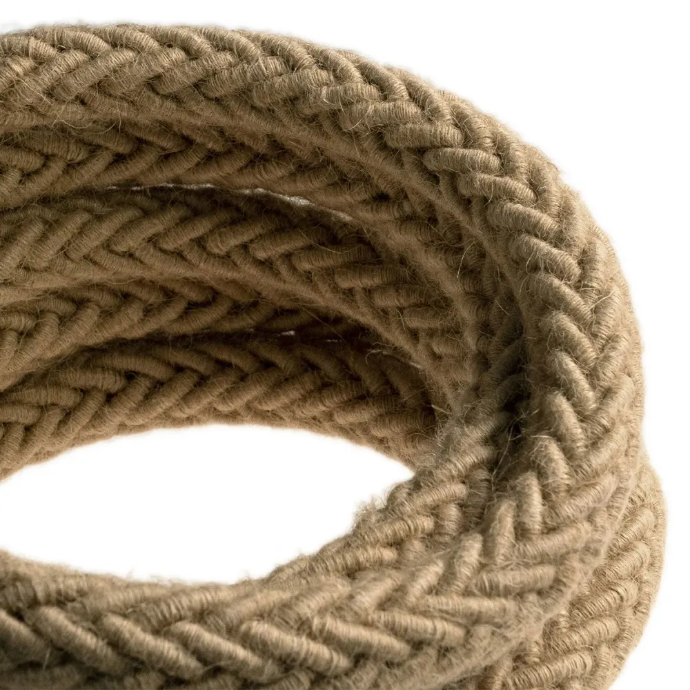 Câble torsadé en jute 2XL, câble électrique 2x0,75. Diamètre 24 mm