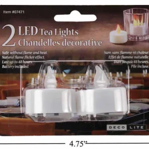 Chandelle réchaud au DEL environ 120 heures (paquet de 2)