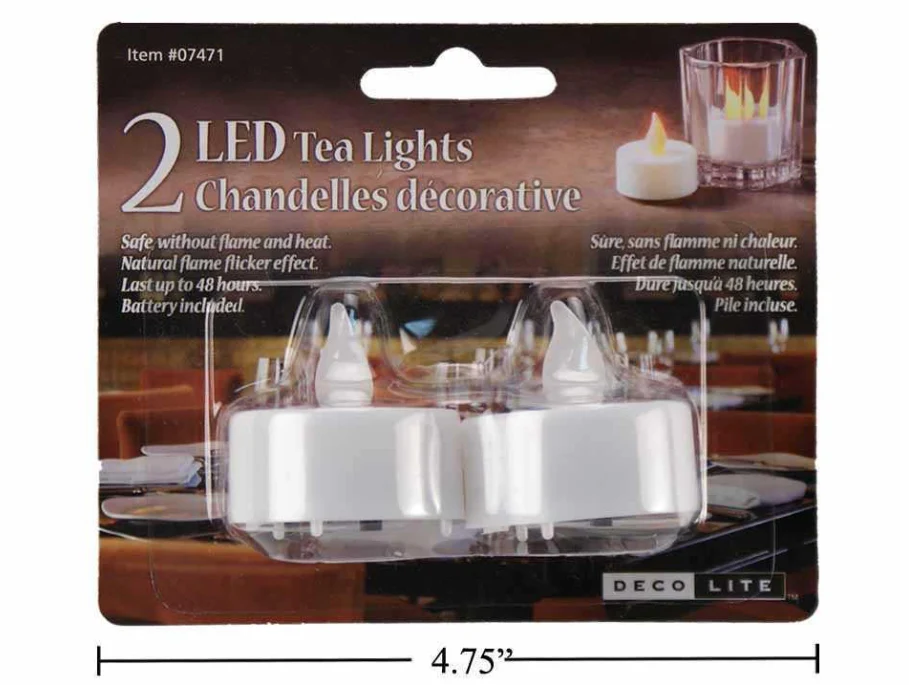 Chandelle réchaud au DEL environ 120 heures (paquet de 2)