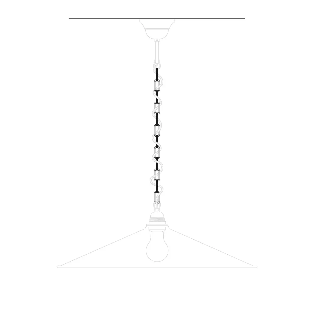 Chaîne génoise en fer pour lustres et suspensions - Longueur 50 cm