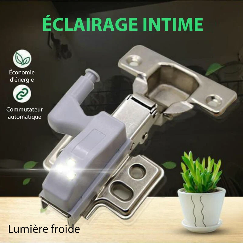 Lampe à Capteur LED pour Charnières Internes (10 pcs) ciaovie
