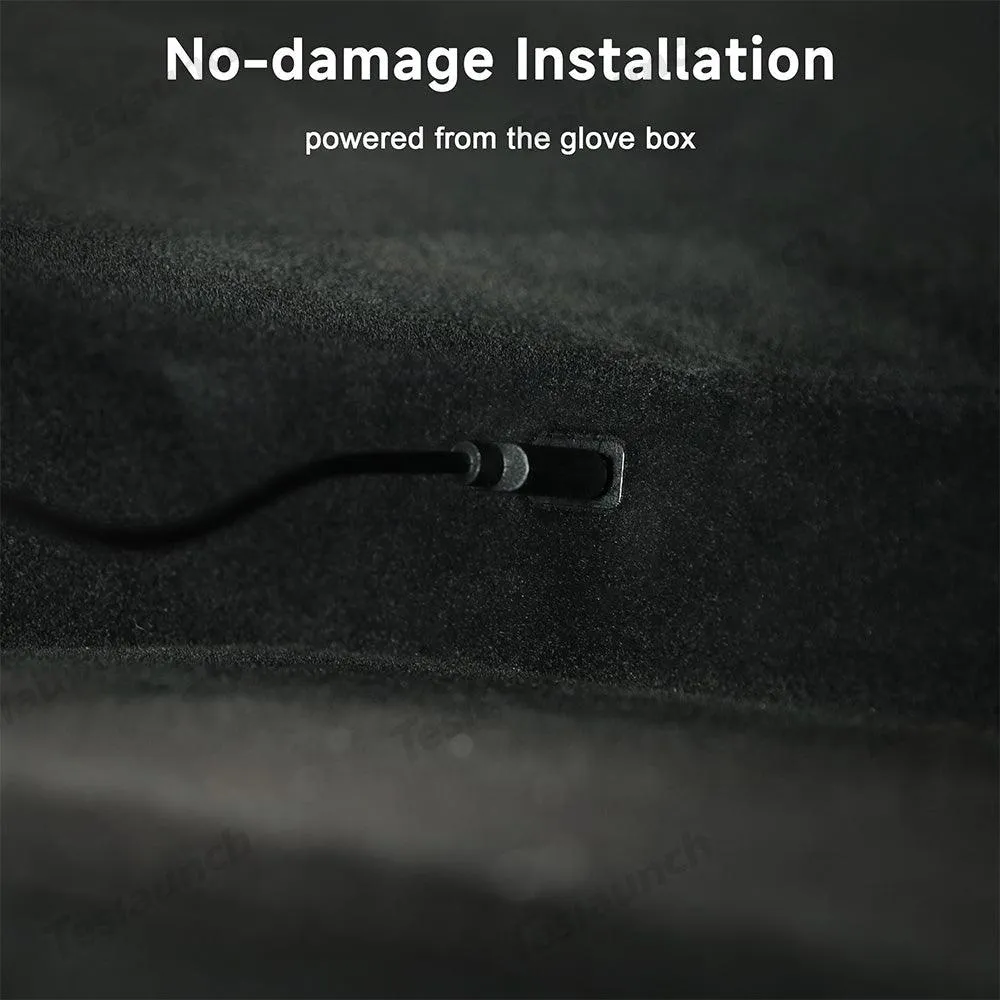 Éclairage d'ambiance LED intérieur avec contrôle par application pour Tesla 2024+ Model 3 Highland–Tableau de bord et cadr...