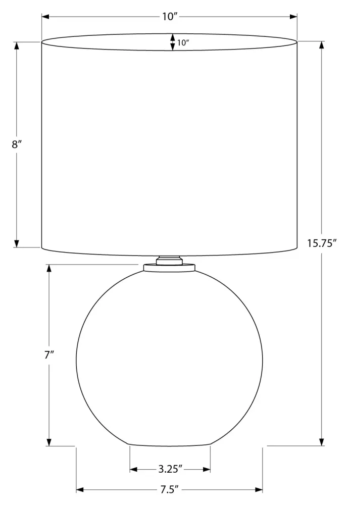 ÉCLAIRAGE - LAMPE DE TABLE 16"H CÉRAMIQUE CRÈME / ABAT-JOUR CRÈME
