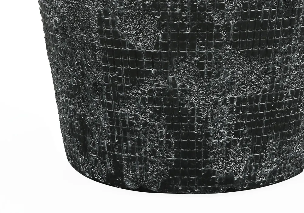 ÉCLAIRAGE - LAMPE DE TABLE 24"H CÉRAMIQUE NOIRE / ABAT-JOUR NOIR