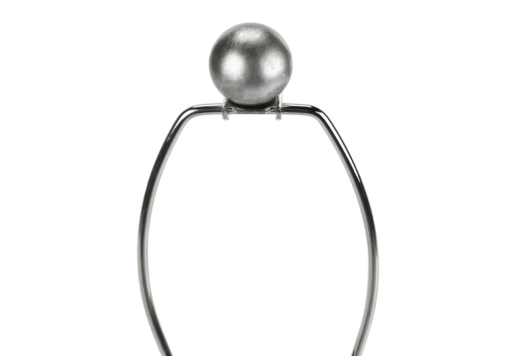 ÉCLAIRAGE - LAMPE DE TABLE 24"H RÉSINE GRIS / ABAT-JOUR IVOIRE