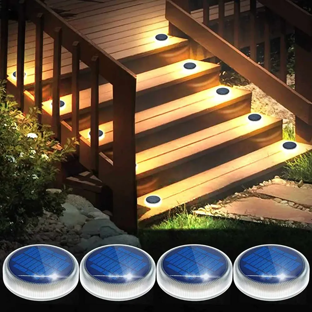 Éclairage solaire LED pour escaliers et allées extérieures, étanche IP68, conforme à la norme IP68