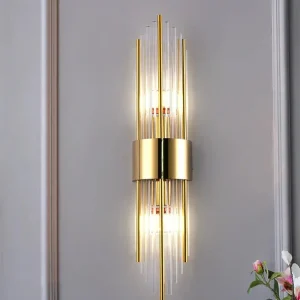 Éclat Doré - Applique Murale Moderne en Verre et Or