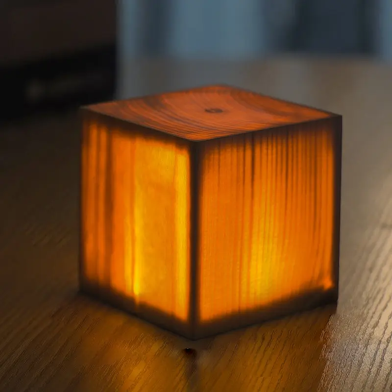 ÉclatBois - Lampe de Table LED avec Batterie Rechargeable et Contrôle Tactile pour Maison et Bureau