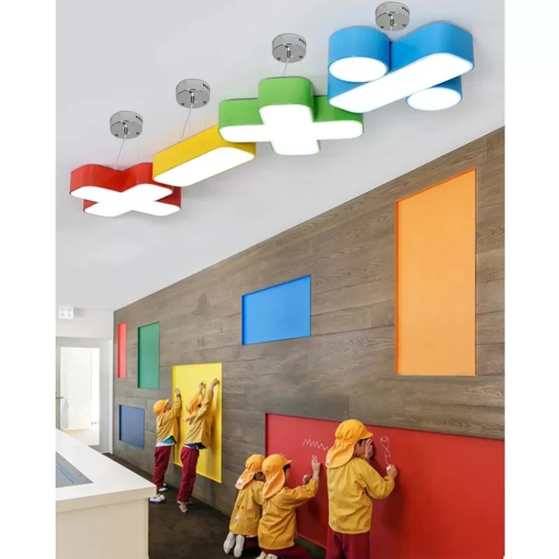 18"/24" W Plus/Moins/Multiplier/Divider Forme Plafonnier Moderne Acrylique LED Plafonnier Lustre en Rouge/Jaune/Bleu/Vert,...