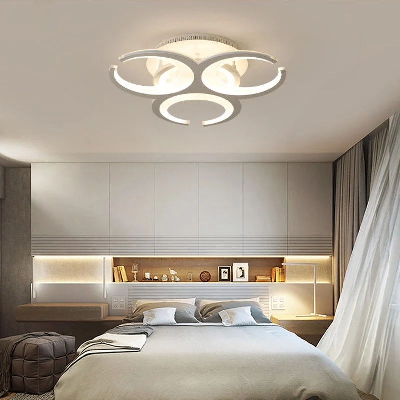 19,5"/23,5" Anneau de restaurant LED Plafonnier Acrylique Contemporain Blanc Plafonnier Clearhalo