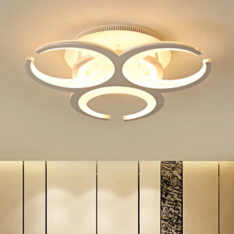 19,5"/23,5" Anneau de restaurant LED Plafonnier Acrylique Contemporain Blanc Plafonnier Clearhalo