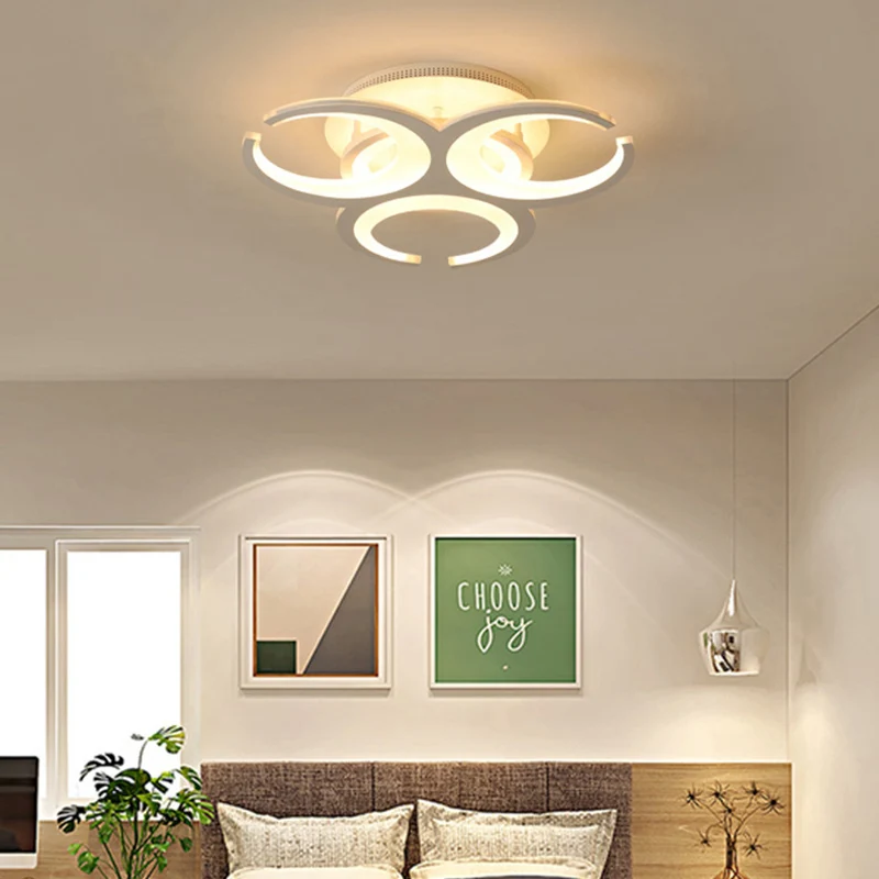 19,5"/23,5" Anneau de restaurant LED Plafonnier Acrylique Contemporain Blanc Plafonnier Clearhalo