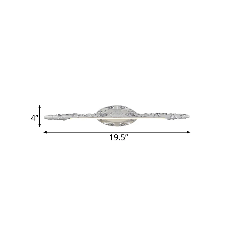 19,5"/23,5"/26" de large argent allongé luminaire de vanité luminaire classique en métal LED applique de salle de bain , l...