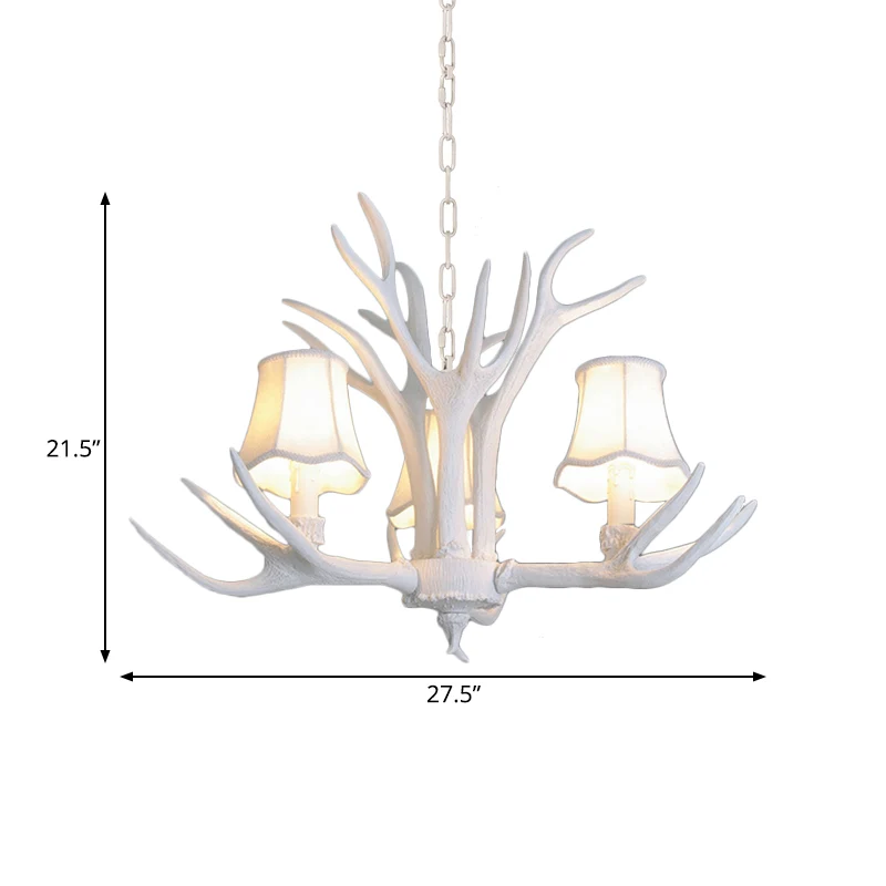3/4/5 lumières lustre luminaire moderne cône résine plafond Suspension lampe en blanc pour salon Clearhalo