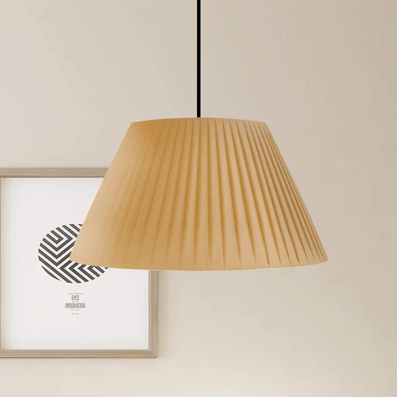 Abat-jour conique pliable pour enfants, lampe suspendue en tissu à une lumière pour chambre de filles Clearhalo