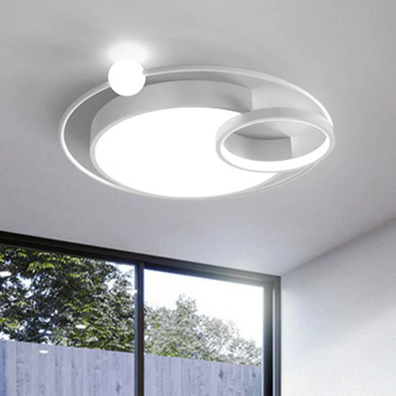 Anneau LED encastré éclairage simplicité aluminium chambre encastré plafonnier Clearhalo
