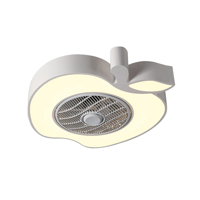Apple – ventilateur de plafond pour chambre de bébé, éclairage en acrylique pour enfants, montage semi-encastré à LED de 2...