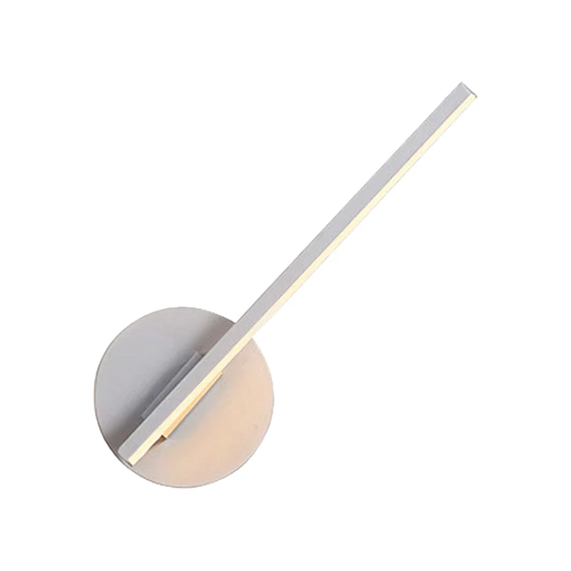 Applique linéaire noire/blanche, applique murale LED minimale en acrylique pour chambre à coucher, lumière chaude/blanche...