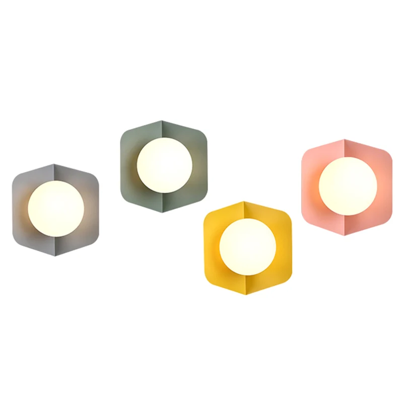 Applique en métal macaron, décoration d'intérieur, lumière LED de Style nordique moderne Clearhalo