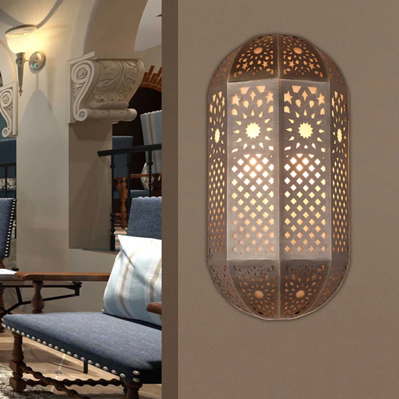 Applique métallique demi-capsule, éclairage antique à 2 têtes, lampe murale affleurante pour couloir en laiton Clearhalo