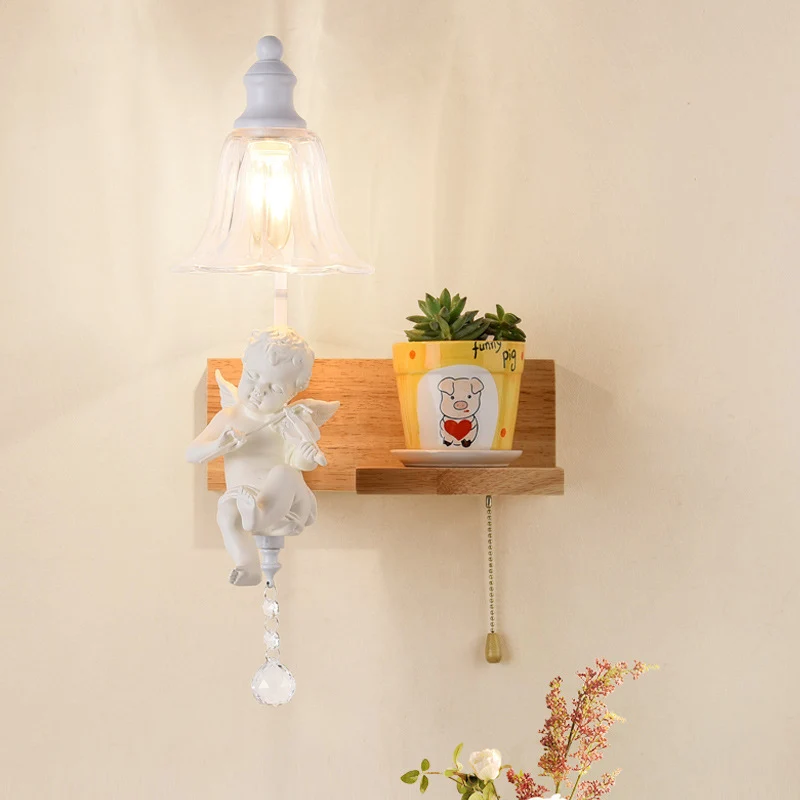 Applique murale à abat-jour en forme de cloche, Style Loft, verre transparent, 1 tête de chevet, applique murale avec Desi...