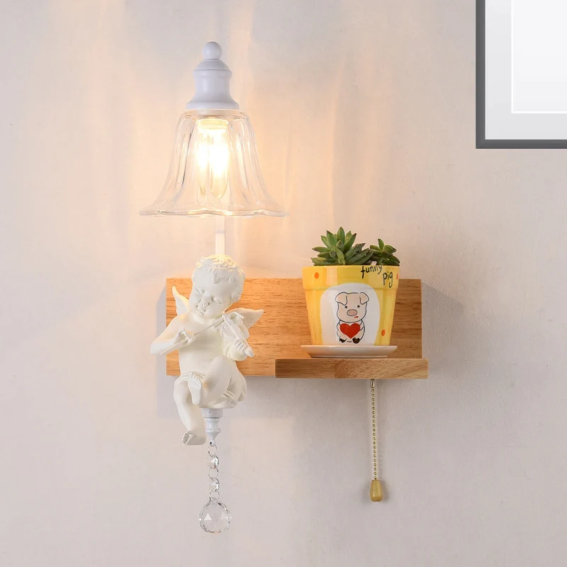 Applique murale à abat-jour en forme de cloche, Style Loft, verre transparent, 1 tête de chevet, applique murale avec Desi...