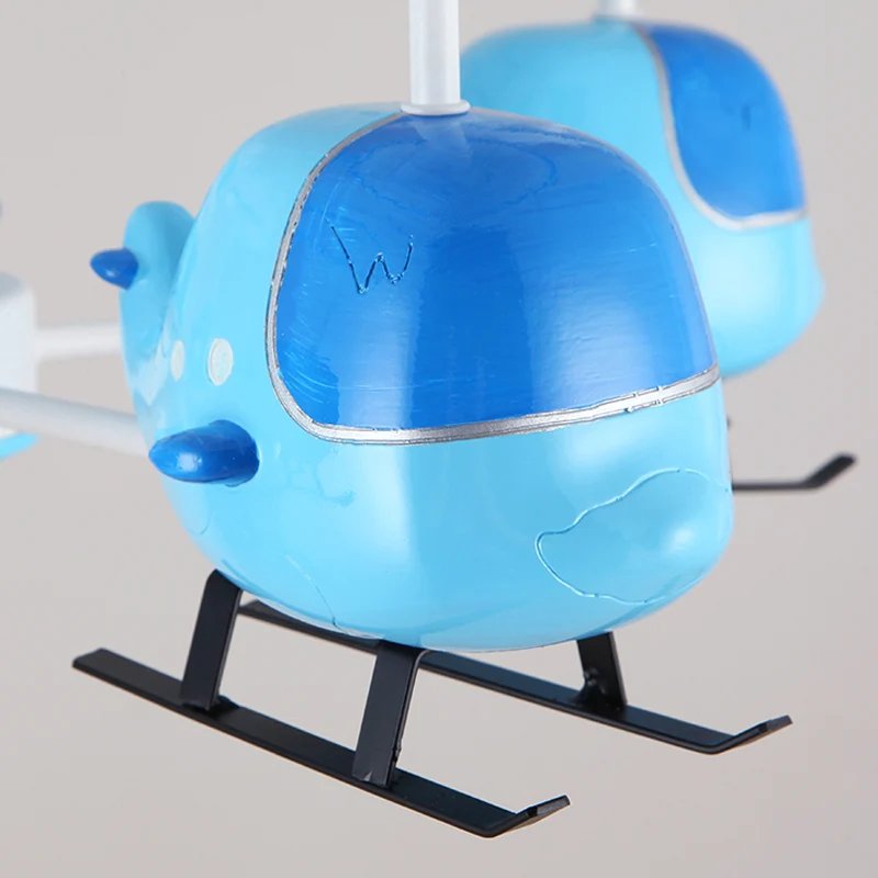 Applique murale d'hélicoptère de Style moderne, applique en résine à une lumière en bleu pour chambre d'enfant Clearhalo