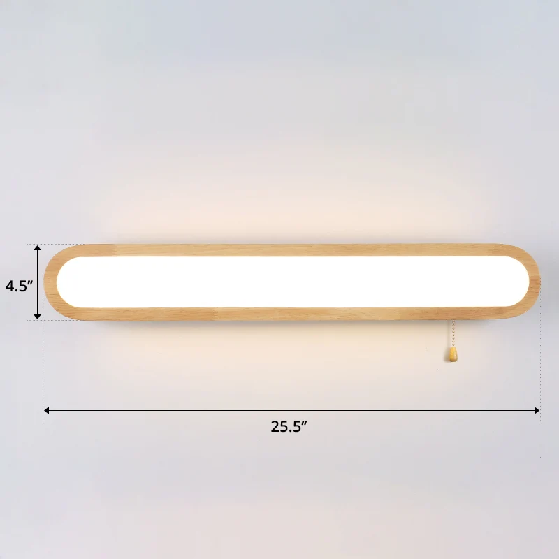Applique murale encastrée oblongue Simplicity Applique murale à LED avec diffuseur en acrylique pour allée Clearhalo