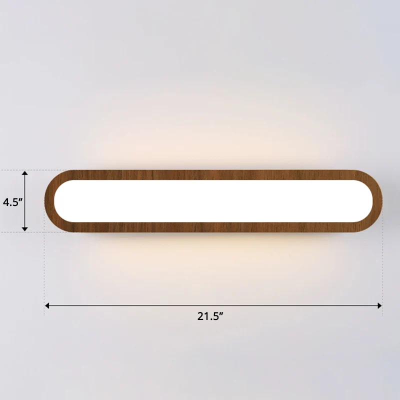 Applique murale encastrée oblongue Simplicity Applique murale à LED avec diffuseur en acrylique pour allée Clearhalo
