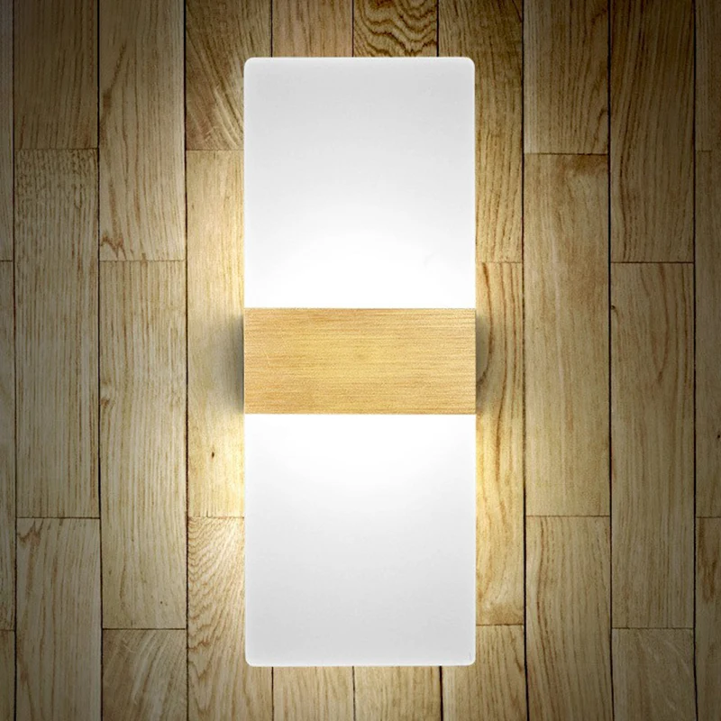 Applique murale géométrique en acrylique, luminaire de Style moderne LED pour chevet Clearhalo
