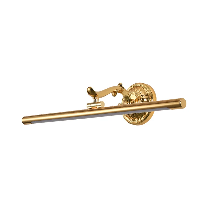 Applique murale LED avec abat-jour en métal allongé, luminaire classique pour salle de bain, bronze/or, 16"/21,5"/25,5" de...