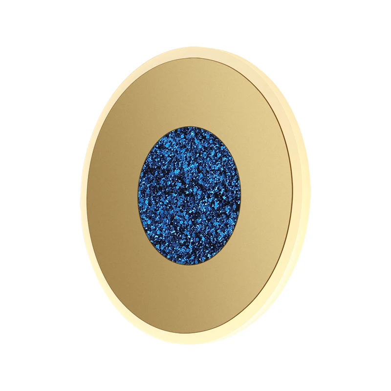 Applique murale LED à disque bleu et Bras, éclairage moderniste, lampe murale de 8/11 pouces de diamètre avec abat-jour en...