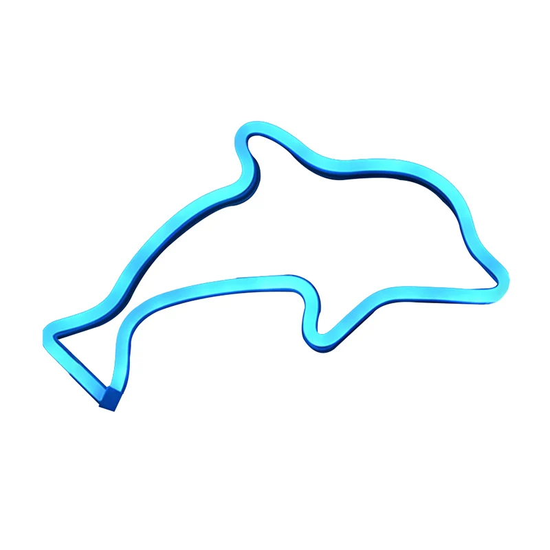 Applique murale LED en plastique pour chambre de garçon, dauphin, éclairage créatif pour table de chevet, alimenté par bat...
