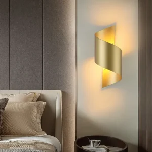 Applique murale du milieu du siècle, éclairage ambiant torsadé, lampe murale pour chambre à coucher et salon Clearhalo