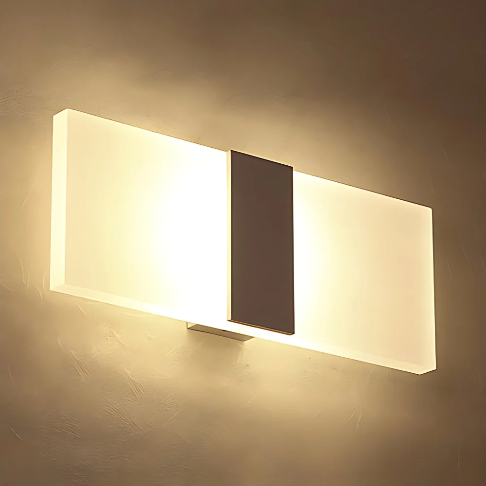 Applique murale ovale/rectangulaire/convexe, luminaire mural LED moderne en acrylique de 8/10.5 pouces de large, lumière c...