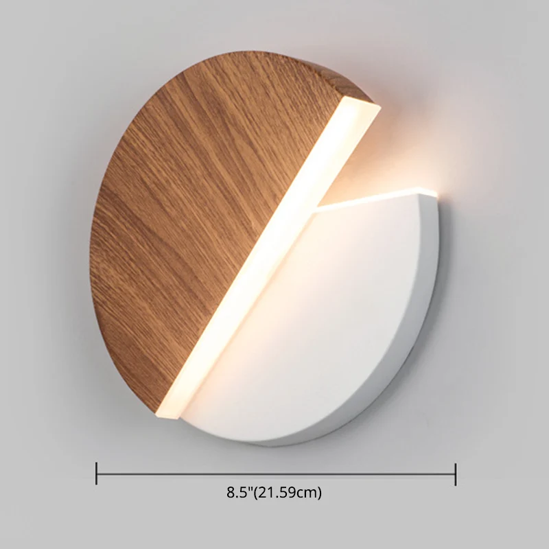 Applique murale rotative nordique LED, luminaires muraux d'intérieur en acrylique en forme de disque rond Clearhalo