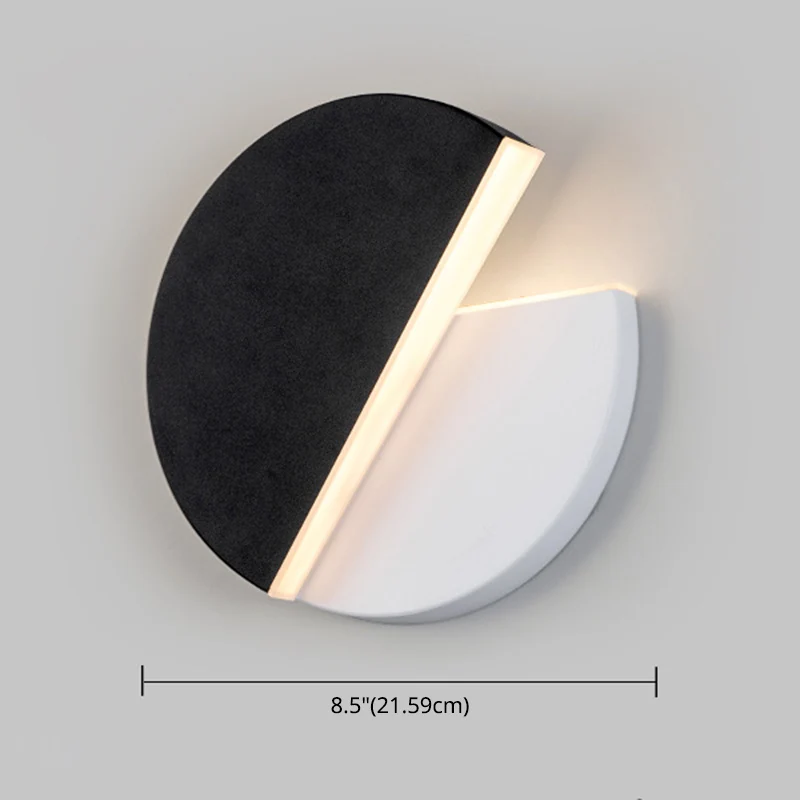 Applique murale rotative nordique LED, luminaires muraux d'intérieur en acrylique en forme de disque rond Clearhalo