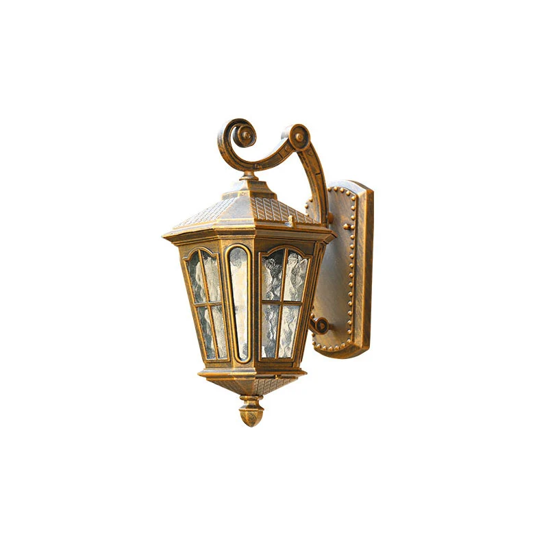 Applique murale rétro à ampoule unique en forme de cloche, éclairage mural en verre ondulé pour cour Clearhalo