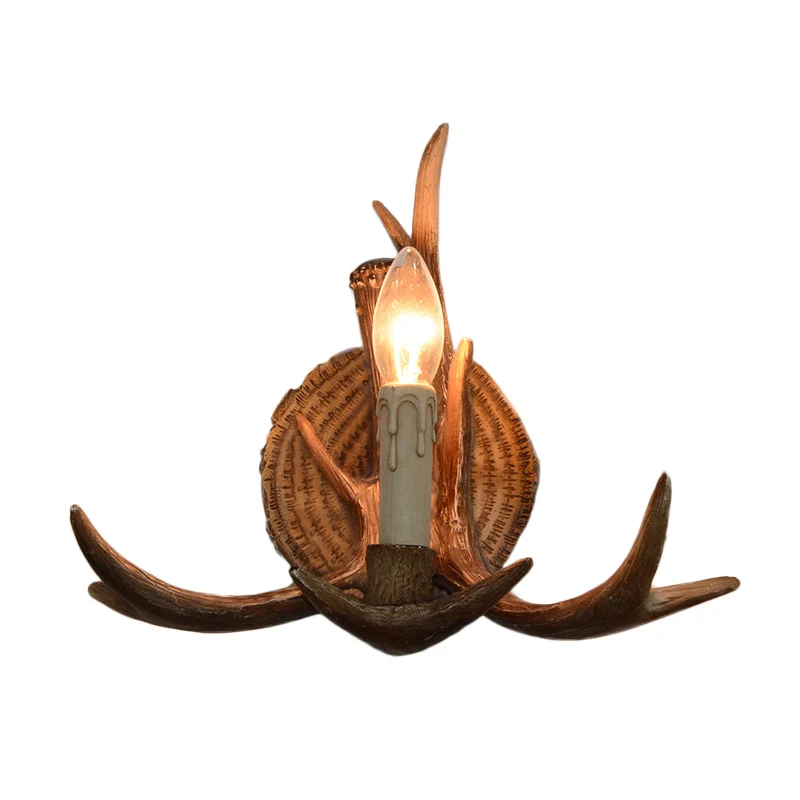 Applique murale traditionnelle à 1 ampoule exposée en résine blanche/bois, luminaire pour couloir Clearhalo