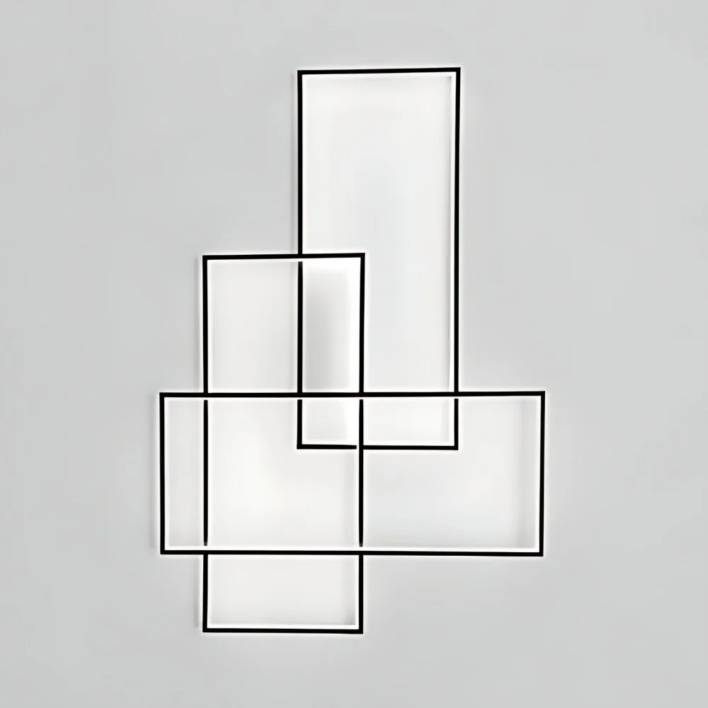 Applique murale Traverse noire de 20.5 "/ 30" de large, luminaire mural moderne en acrylique dans une lumière chaude/blanc...