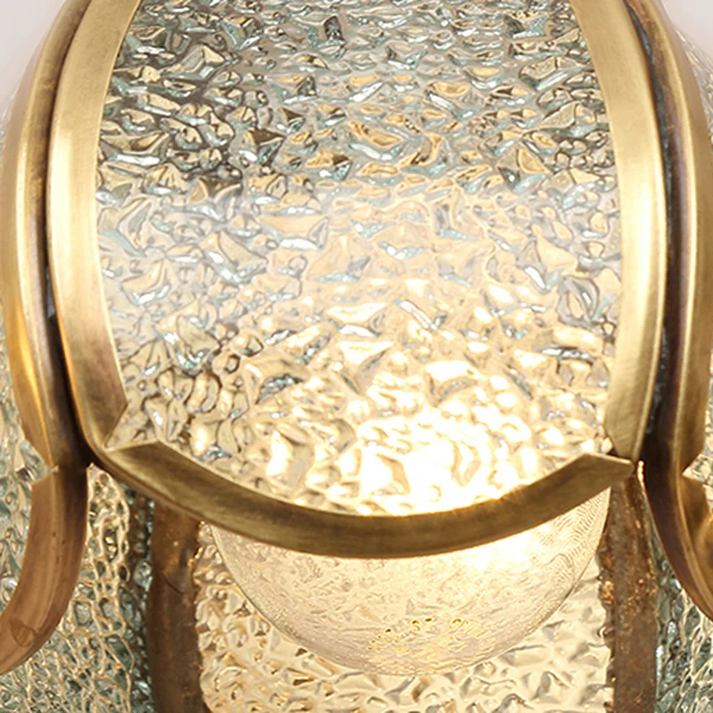 Applique de vanité en laiton, style milieu du siècle, lumières de salle de bains avec abat-jour en verre Clearhalo